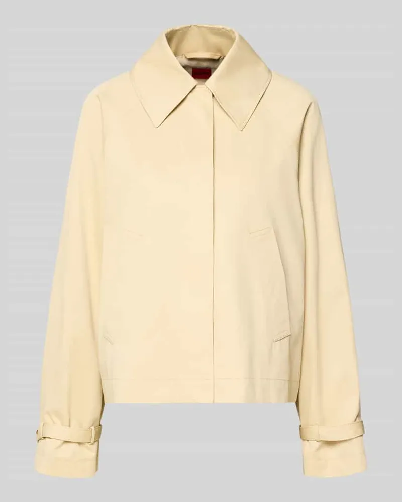 HUGO BOSS Regular Fit Trenchcoat aus reiner Baumwolle Modell 'Amotu-1 Sand