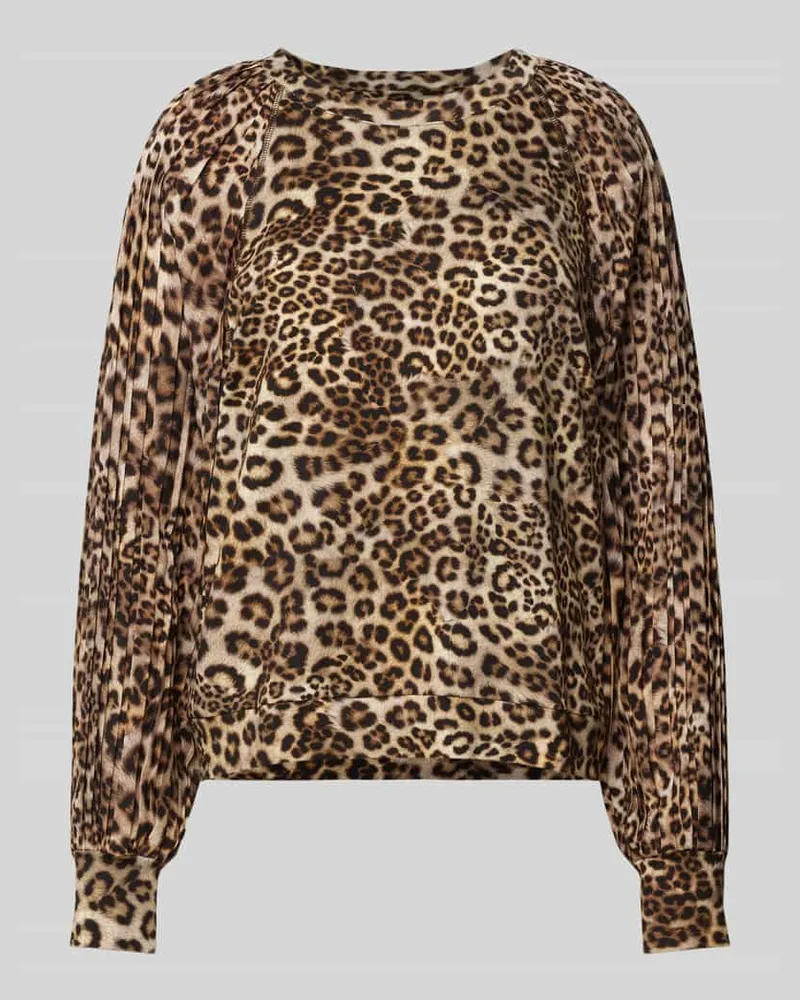 Marc Cain Longsleeve mit gerippten Abschlüssen Mittelbraun