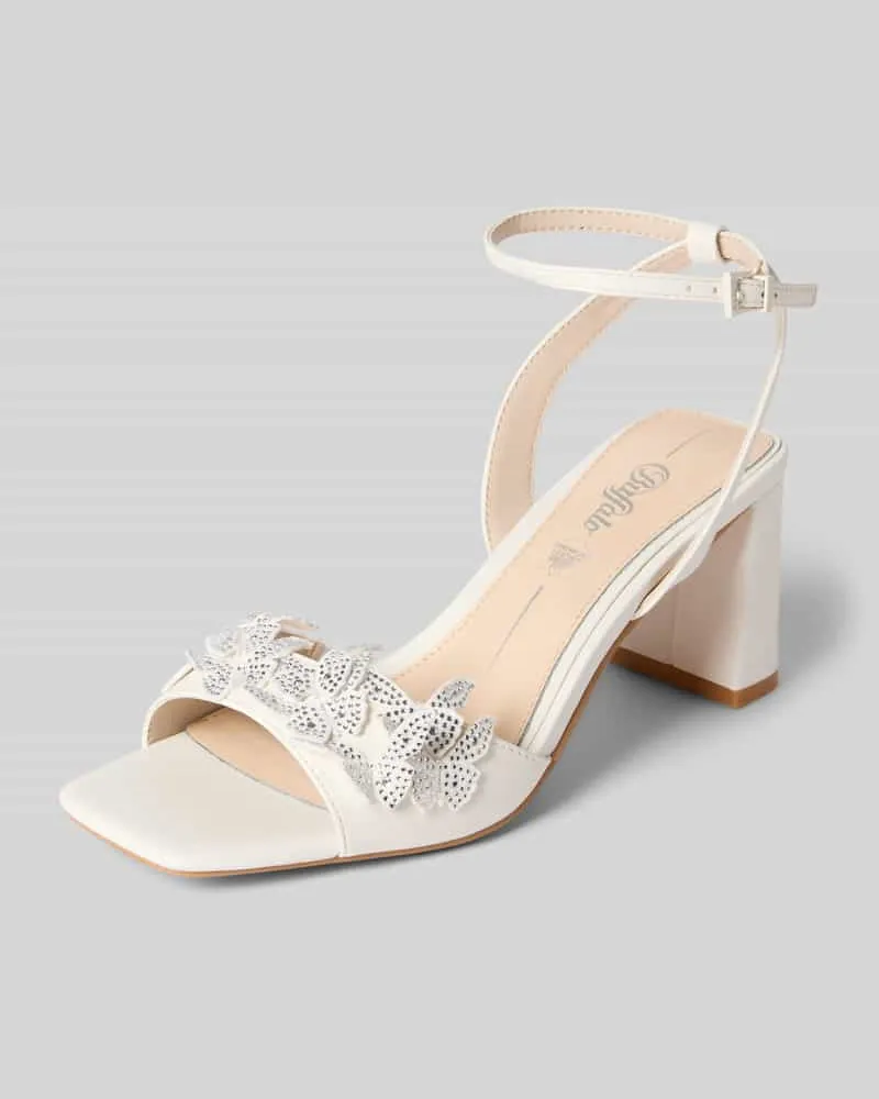 Buffalo Sandalette mit Ziersteinbesatz Modell 'ASHLEY BUTTERFLY GLAM Weiss