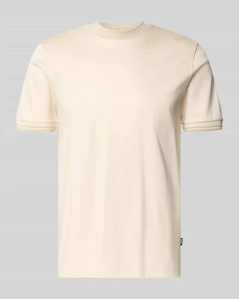 HUGO BOSS Slim Fit T-Shirt aus reiner Baumwolle Modell 'H-TESSLER 238 Offwhite