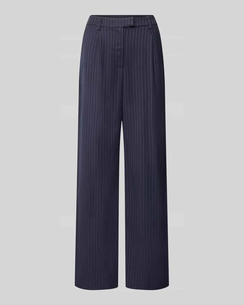Lollys Laundry Straight Fit Anzughose mit Viskose-Anteil Marine