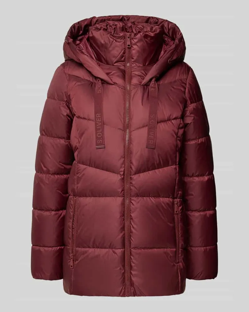S.Oliver Regular Fit Steppjacke mit Kapuze Bordeaux