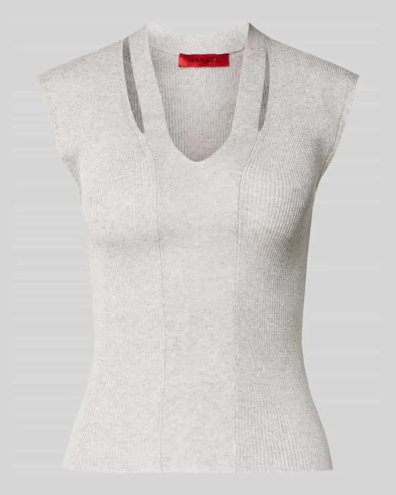MAX&Co. Regular Fit Pullunder aus Viskose-Mix Modell 'OTELLO Hellgrau