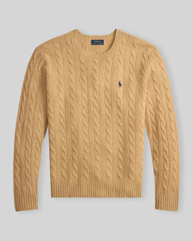 Ralph Lauren Regular Fit Pullover aus Woll-Kaschmir-Mix Camel