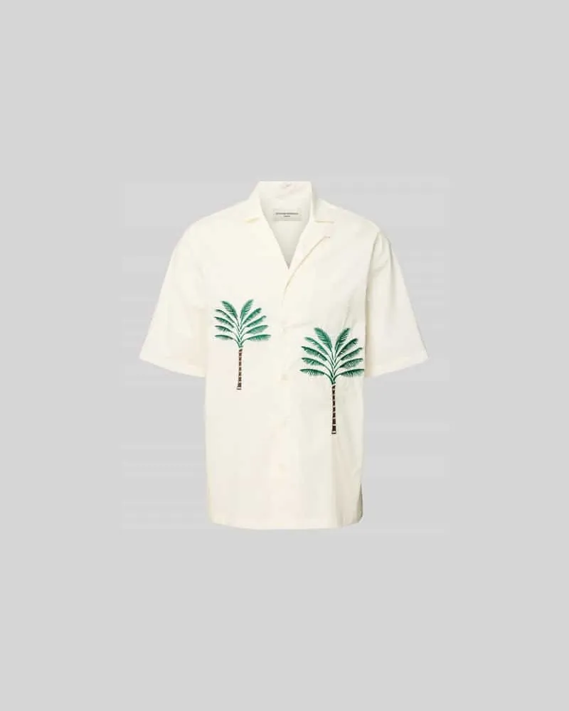 Officine Generale Freizeithemd mit Knopfleiste Offwhite