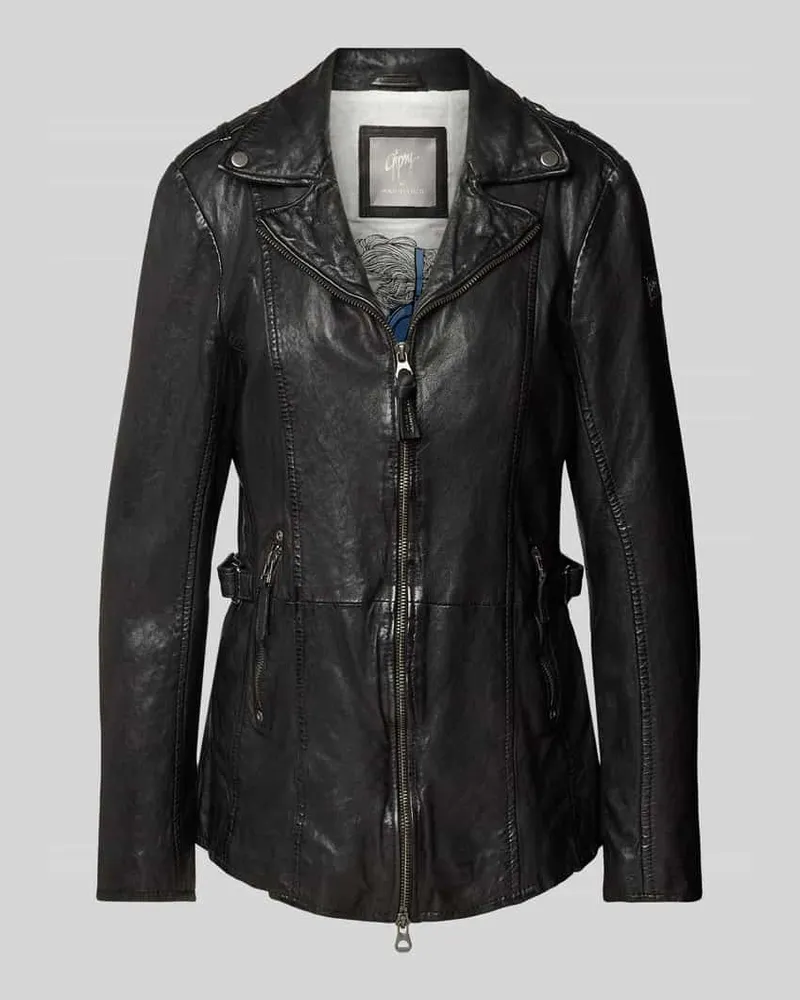 Mauritius Lederjacke mit Zweiwege-Reißverschluss Modell 'Yelli Black