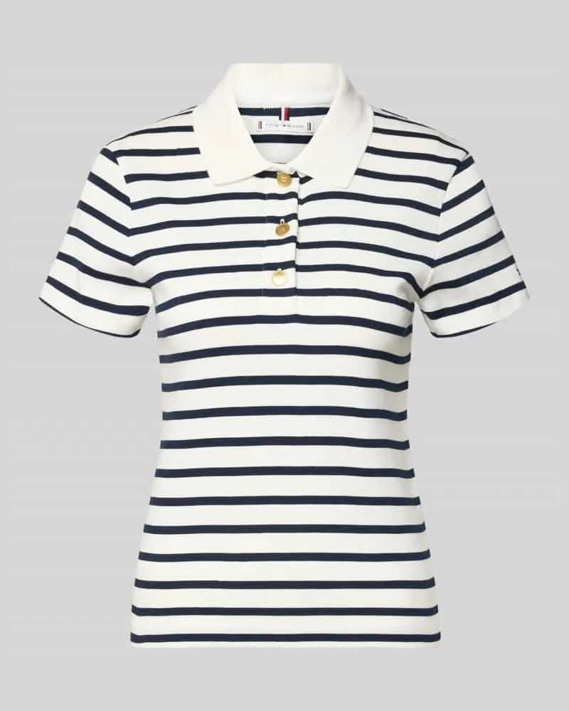 Tommy Hilfiger Slim Fit Poloshirt aus reiner Baumwolle Weiss