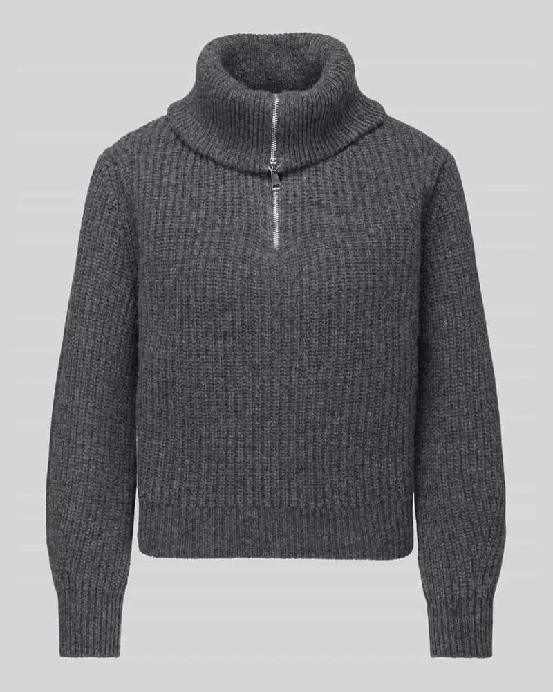 Max Mara Regular Fit Pullover aus reiner Schurwolle Modell 'LASER Anthrazit