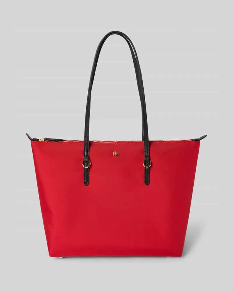 Ralph Lauren Shopper mit Strukturmuster Modell 'KEATON Rot