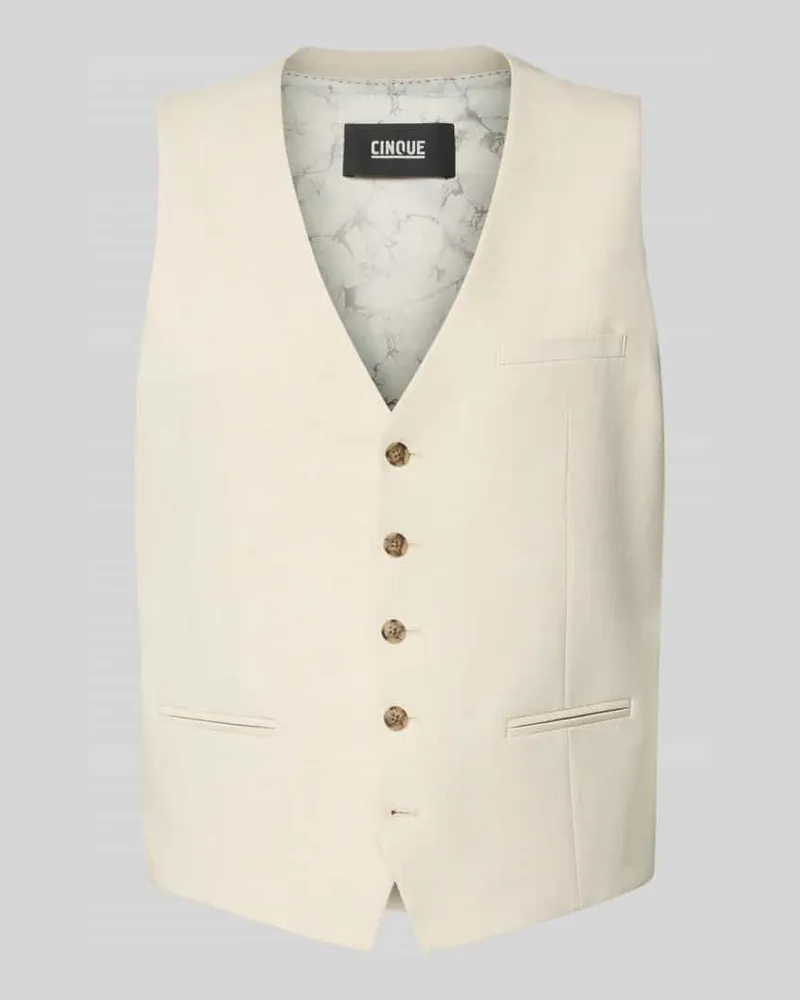 cinque Weste mit Paspeltaschen Modell 'Vitra Beige