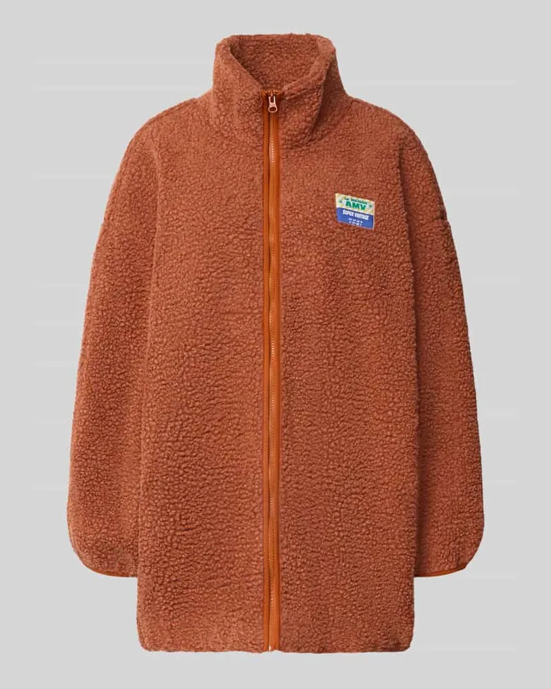 American Vintage Oversized Jacke mit Stehkragen Modell 'Hoktown Dunkelorange