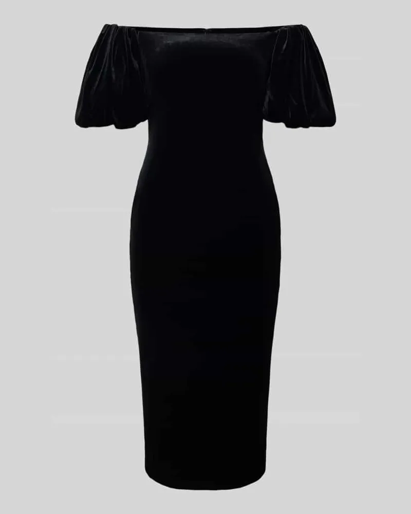 Ralph Lauren Cocktailkleid im Off-Shoulder-Look Modell 'FARAINE Black