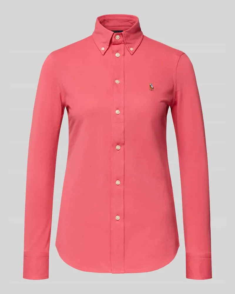 Ralph Lauren Regular Fit Hemdbluse aus reiner Baumwolle Hellrot