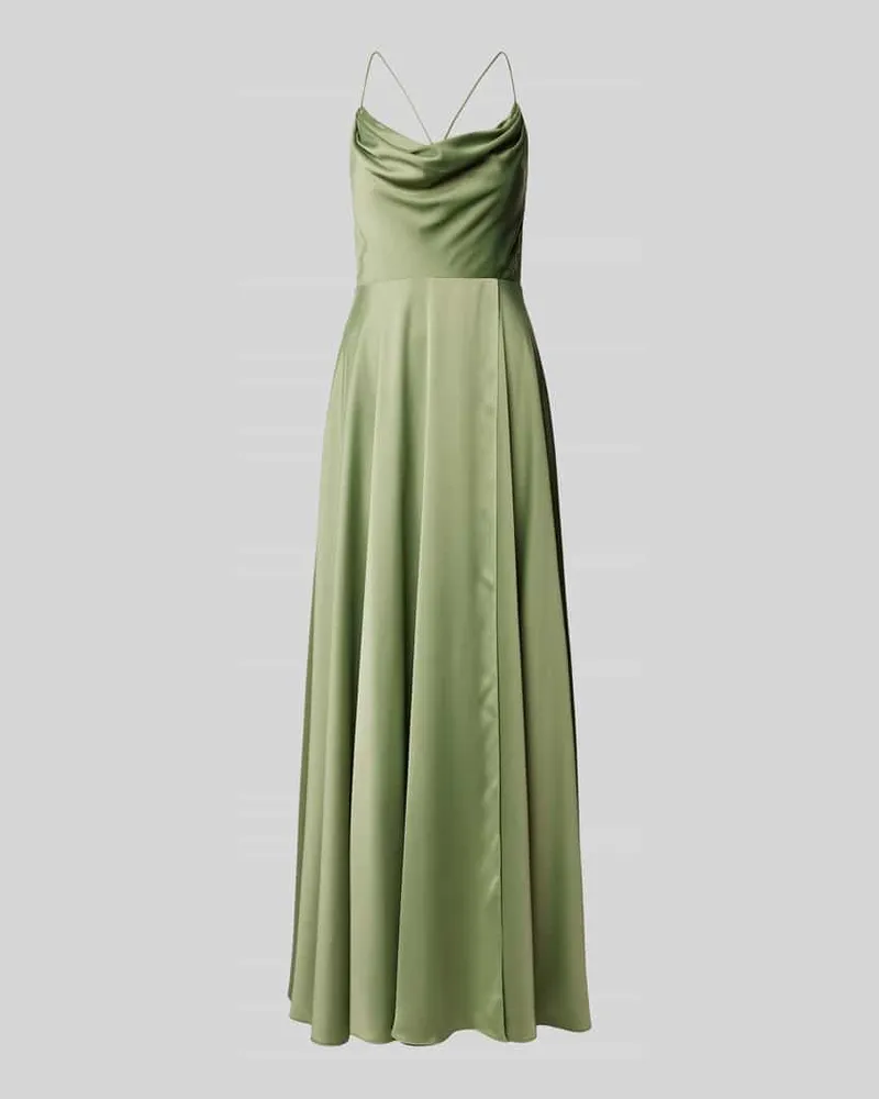 Vera Mont Abendkleid mit Wasserfall-Ausschnitt Gruen
