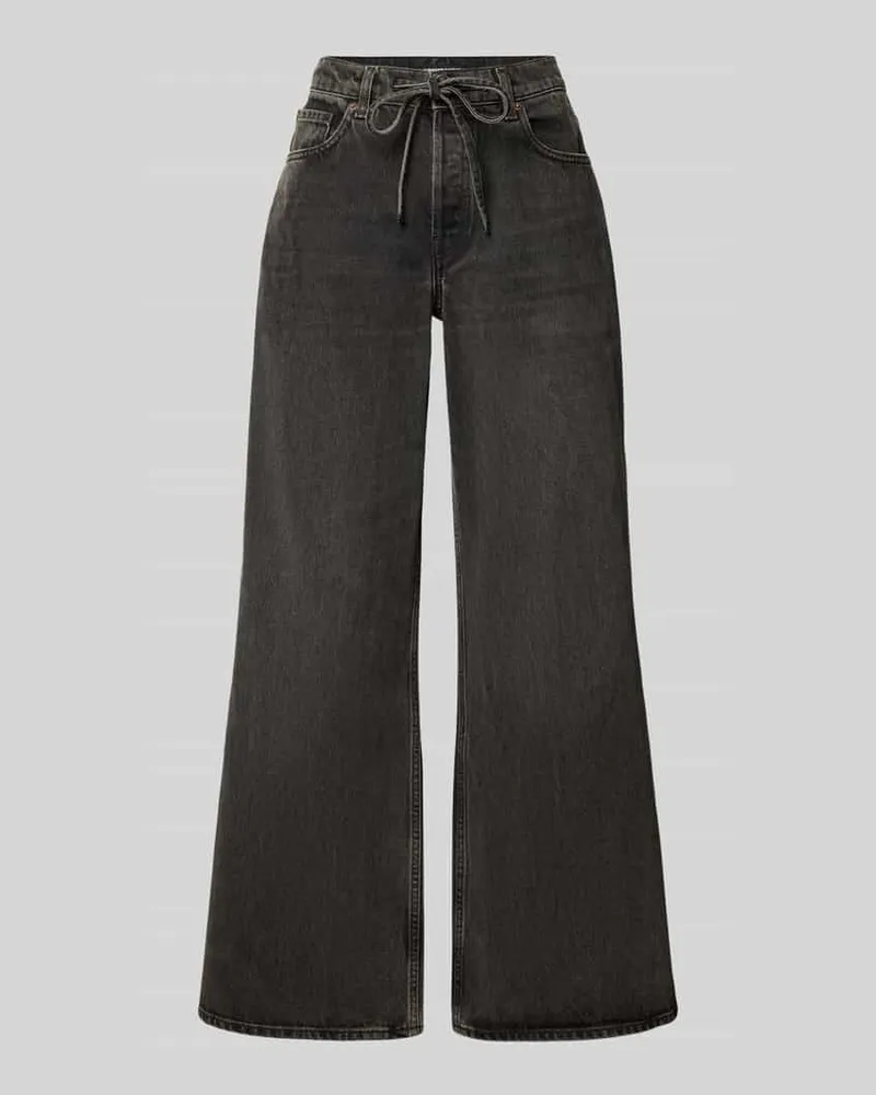 Armedangels Wide & Loose Fit Jeans aus reiner Baumwolle Modell 'ASTRAEAAS Anthrazit
