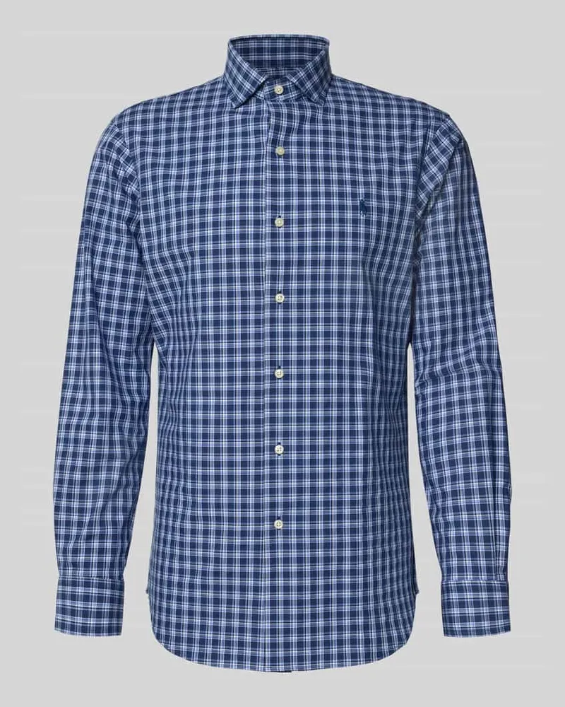 Ralph Lauren Custom Fit Freizeithemd mit Kentkragen Marine