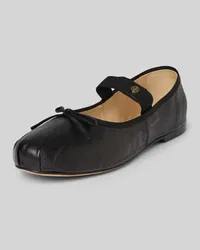 Anine Bing Ballerinas aus echtem Leder Black