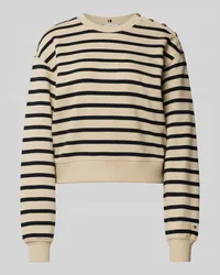 Tommy Hilfiger Oversized Sweatshirt mit gerippten Abschlüssen Beige