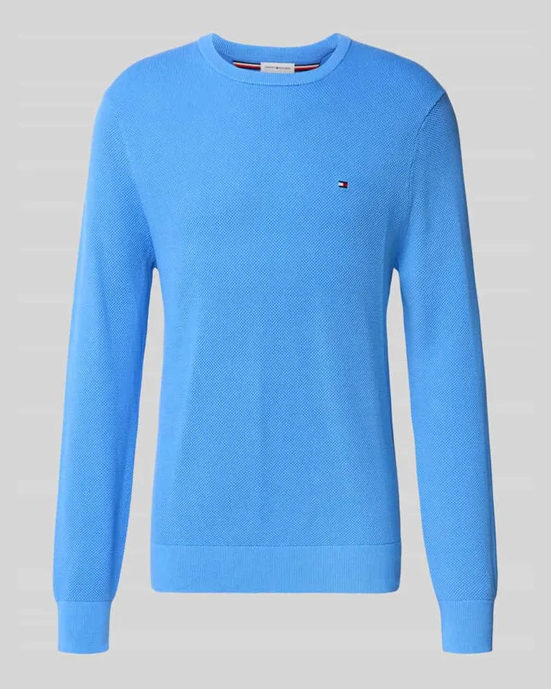 Tommy Hilfiger Regular Fit Pullover aus reiner Baumwolle Royal