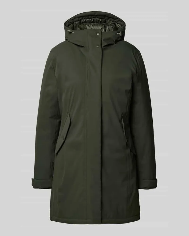 Camel Active Parka mit Kapuze und Eingrifftaschen Gruen