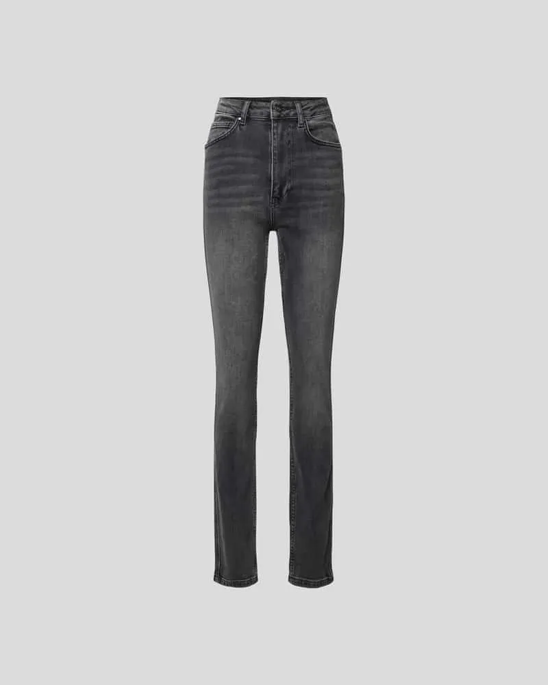 Anine Bing High Waist Jeans im Skinny Fit Dunkelgrau