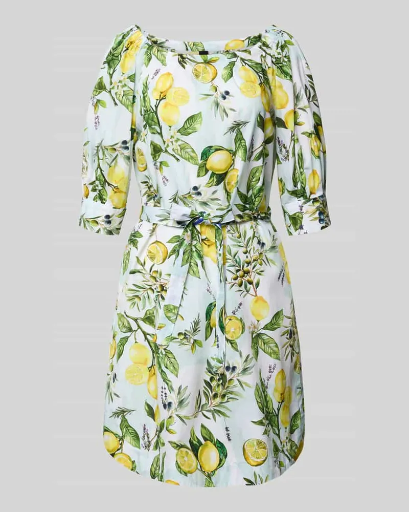 Marc Cain Minikleid mit Bindegürtel Weiss