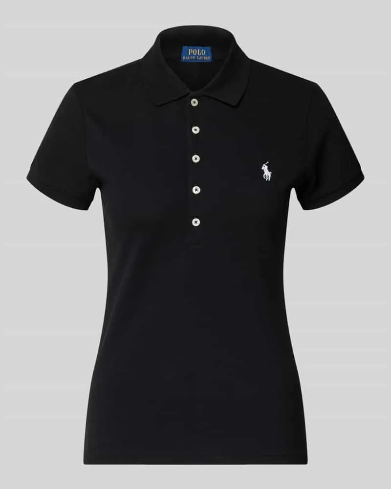 Ralph Lauren Regular Fit Poloshirt aus Baumwoll-Mix Modell 'JULIE Black