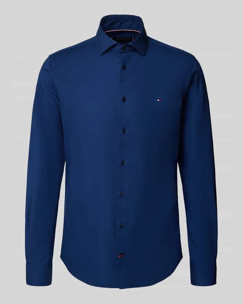 Tommy Hilfiger Slim Fit Businesshemd mit Kentkragen Marine