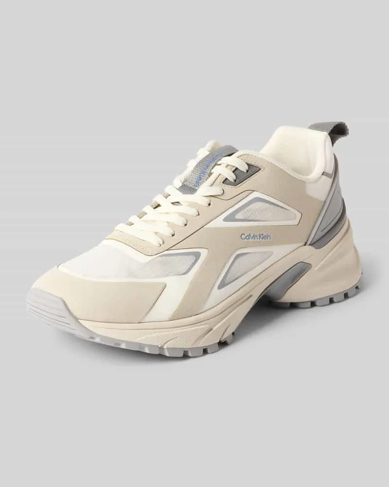 Calvin Klein Low Top Sneaker mit Label-Detail Modell 'HIKE RUN Beige
