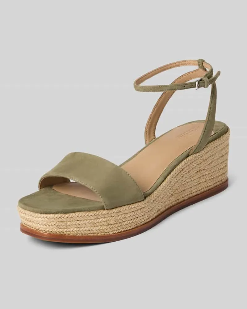 Ralph Lauren Wedges aus Leder mit Logo-Detail Modell 'LEONA Khaki