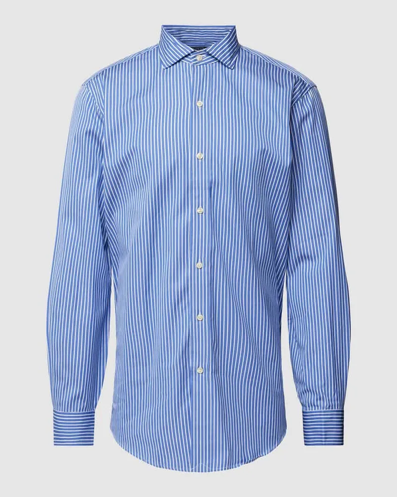 Ralph Lauren Custom Fit Freizeithemd mit Streifenmuster Hellblau