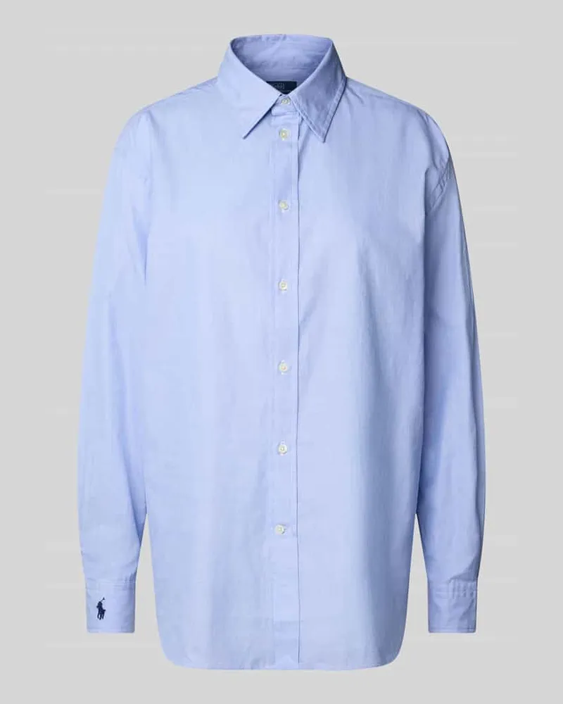 Ralph Lauren Hemdbluse mit Knopfleiste Blau