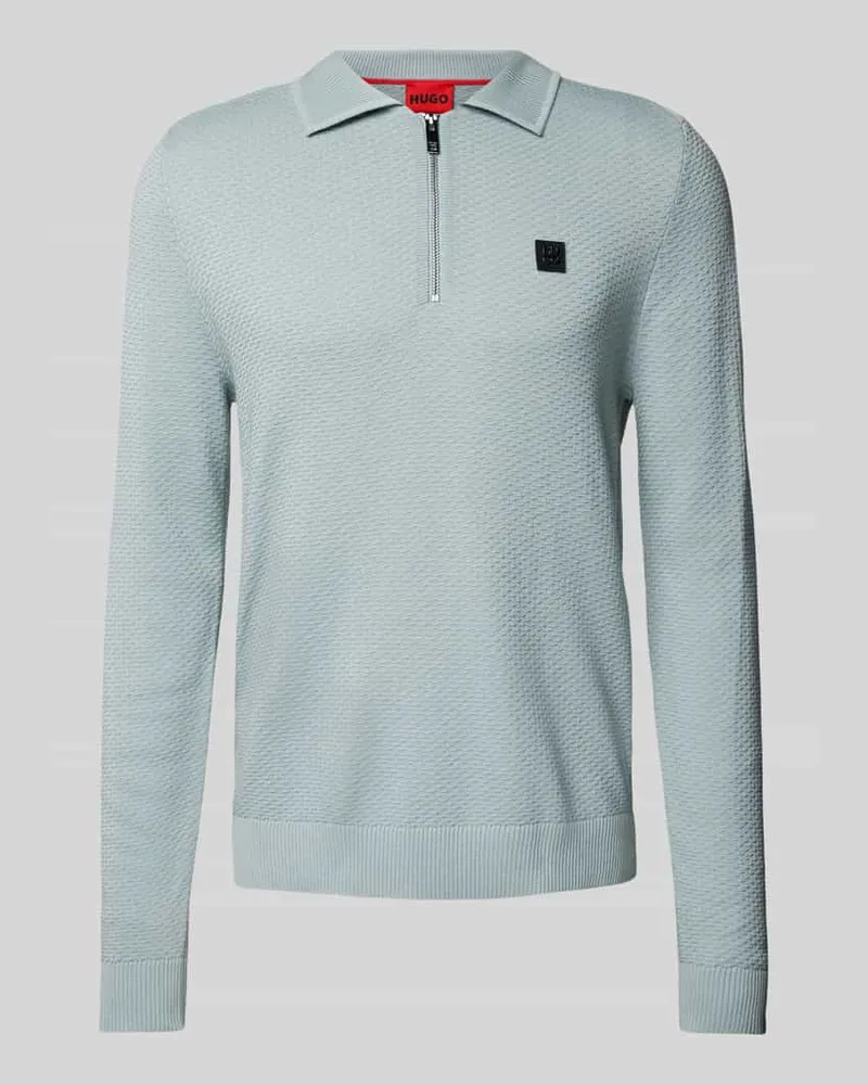 HUGO BOSS Regular Fit Poloshirt mit Strukturmuster Modell 'Sastoon Mint