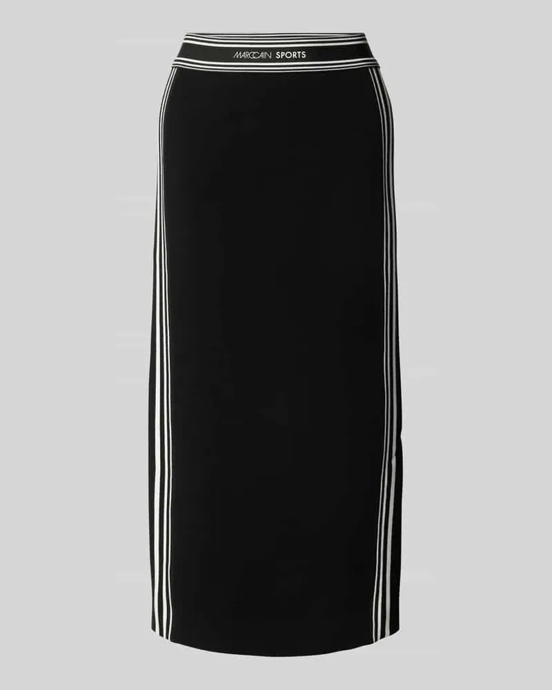 Marc Cain Midirock mit elastischem Label-Bund Black