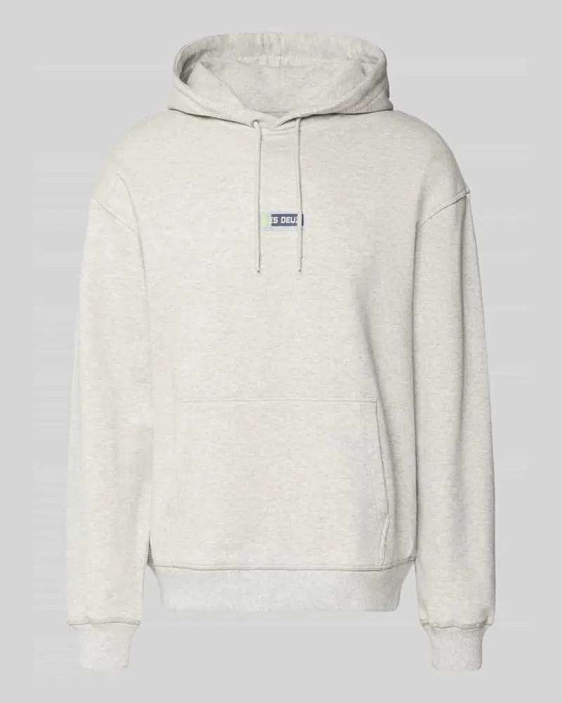 LES DEUX Hoodie mit Logo-Print Modell 'Chase Hellgrau