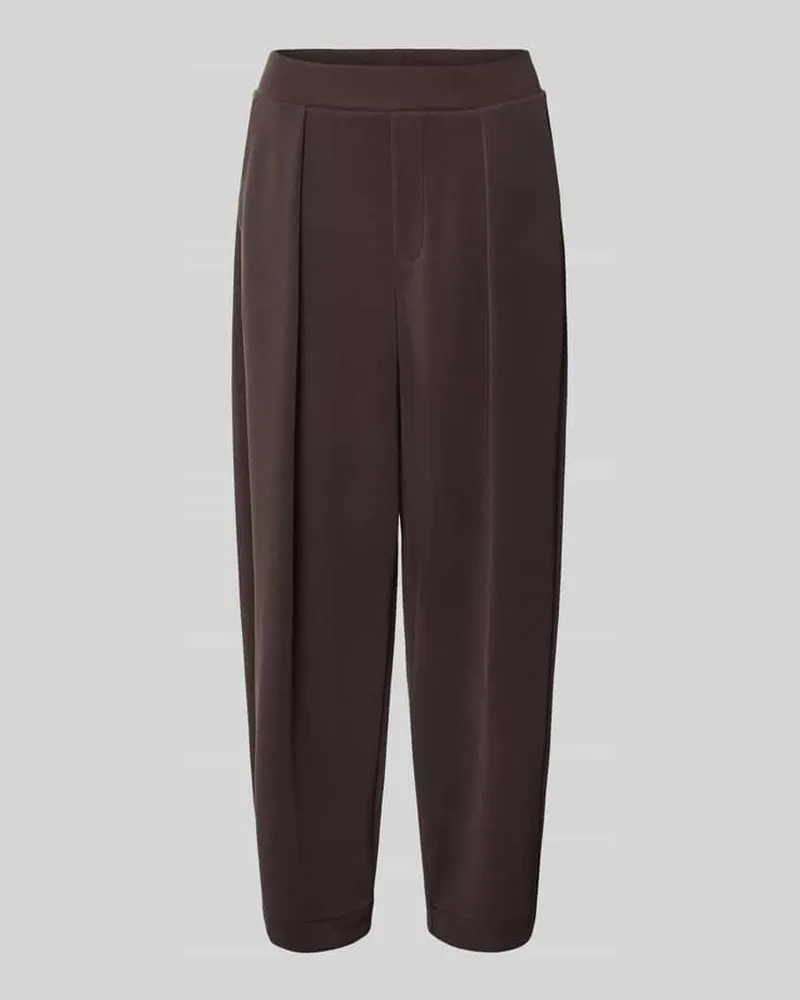 Rich&Royal Sweatpants aus Modal-Mix mit Bundfalten Schoko