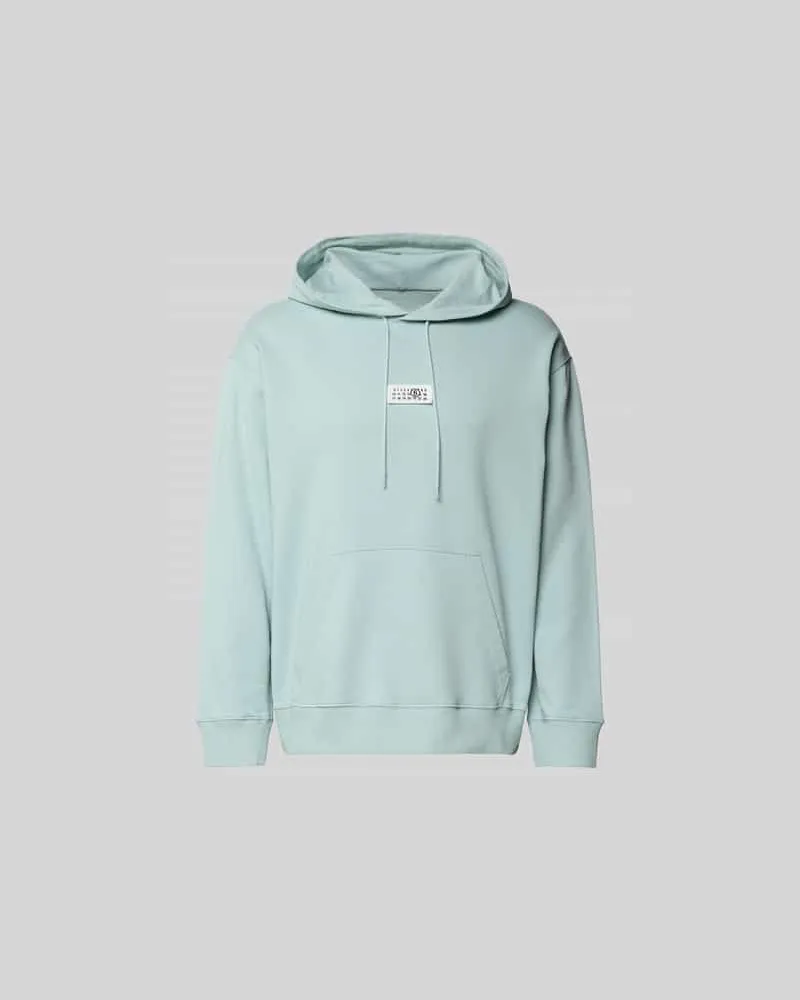 Maison Margiela Regular Fit Hoodie mit Logo-Detail Helltuerkis