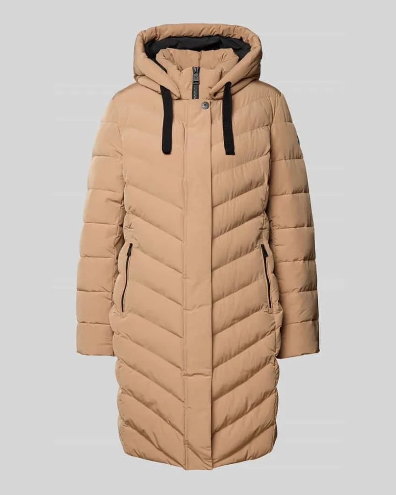Fuchs Schmitt Steppmantel mit Kapuze und Reißverschlusstaschen Camel