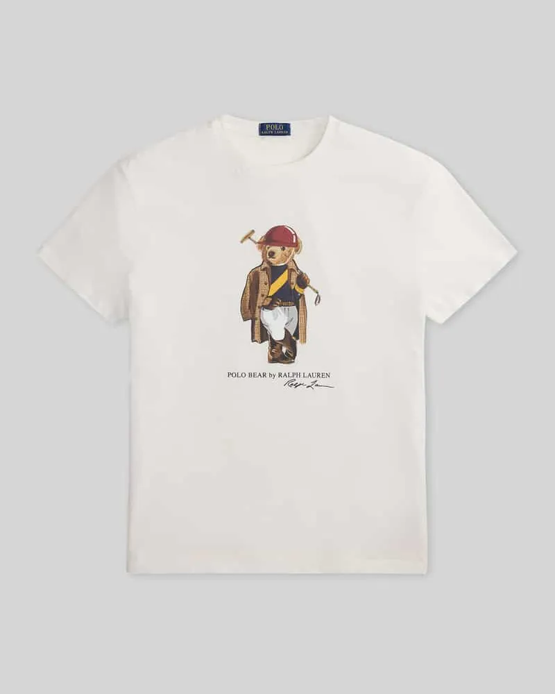 Ralph Lauren Regular Fit T-Shirt aus reiner Baumwolle Weiss