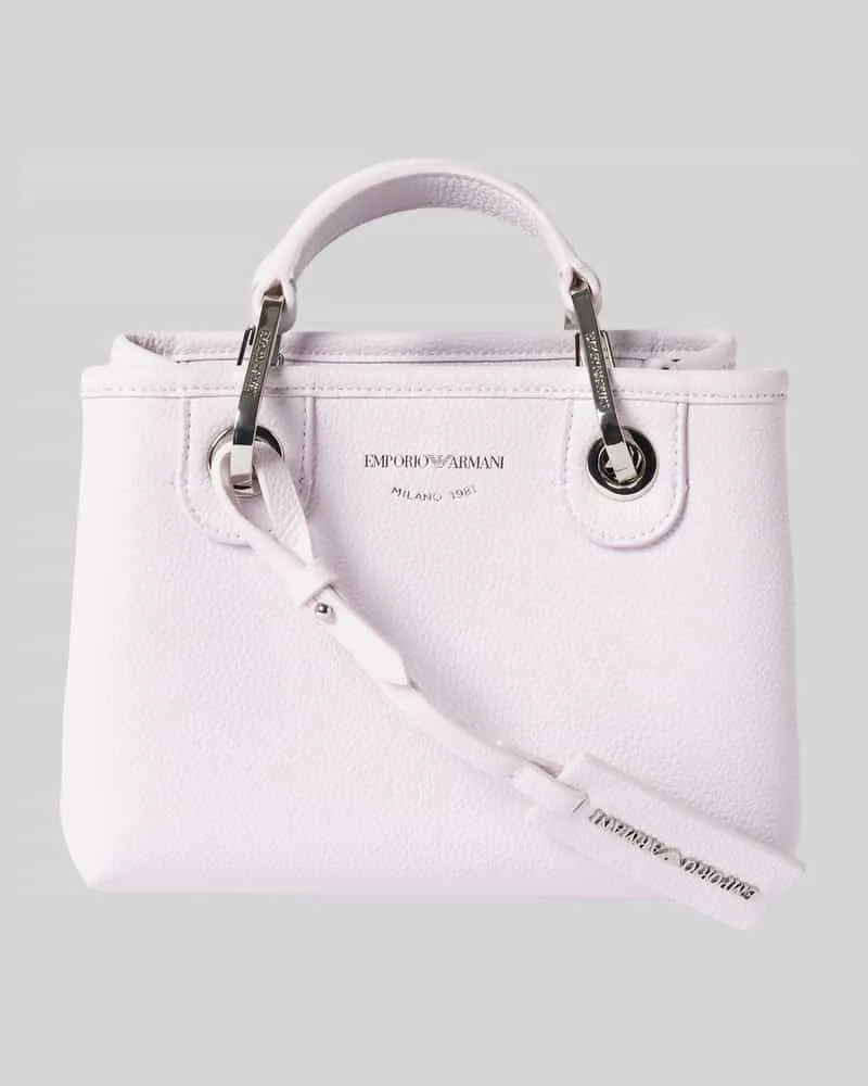 Emporio Armani Handtasche mit Label-Print Modell 'MYEA Hellrosa