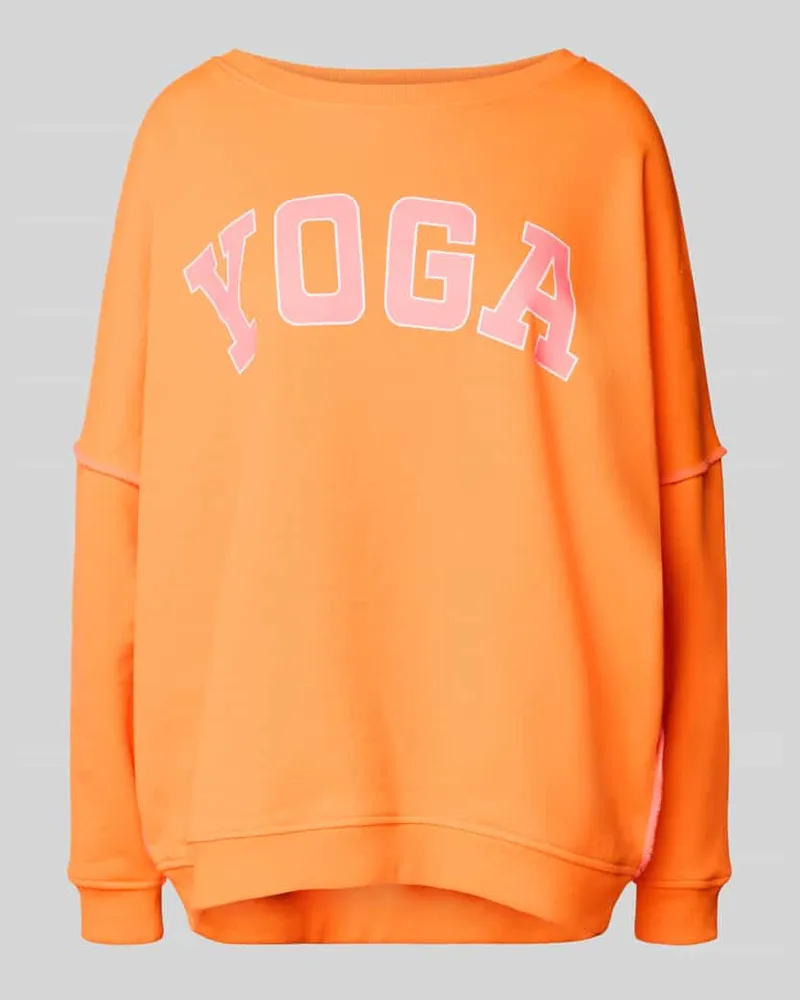 Miss Goodlife Relaxed Fit Sweatshirt mit Rundhalsausschnitt Orange