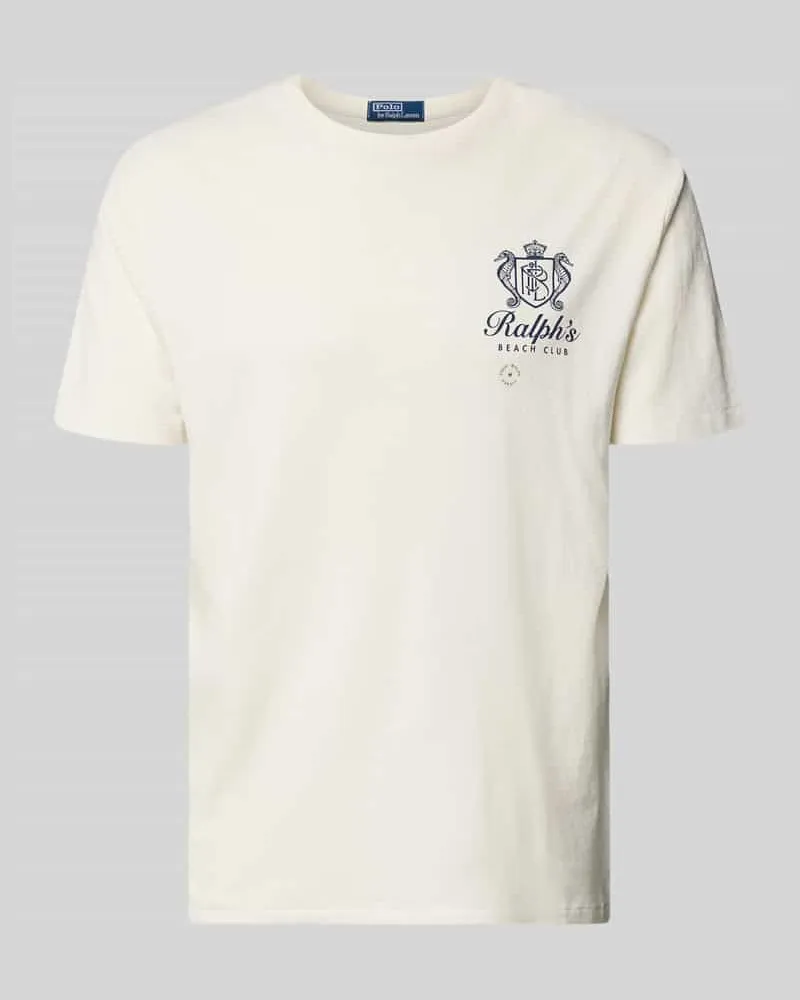 Ralph Lauren Regular Fit T-Shirt aus reiner Baumwolle Offwhite