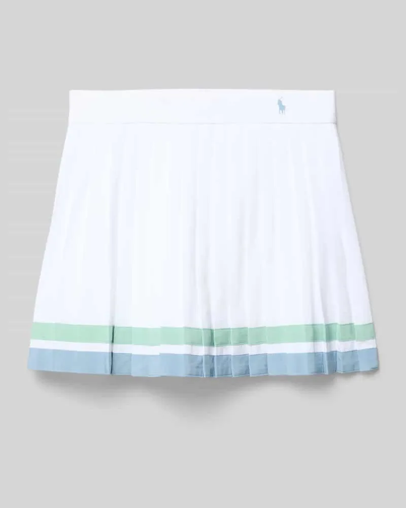 Ralph Lauren Regular Fit Plissee-Rock mit Untershorts Weiss