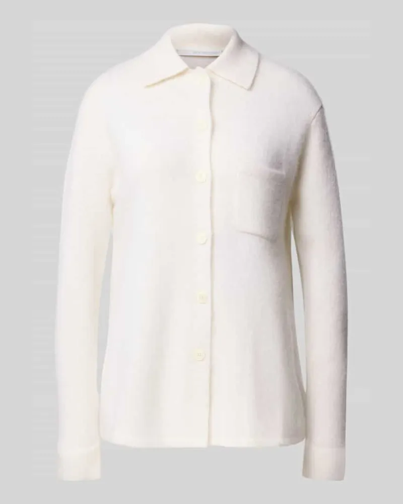 Herzen's Angelegenheit Strickjacke aus Kaschmir-Baumwoll-Mix Offwhite