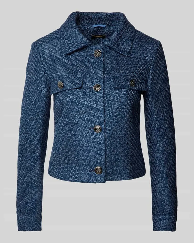 More & More Blazer mit Knopfleiste Rauchblau