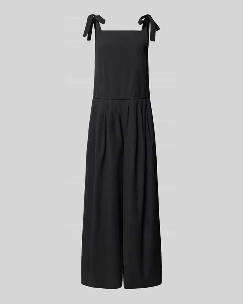 Max Mara Loose Fit Jumpsuit aus reiner Baumwolle Modell 'AGGUATI Black