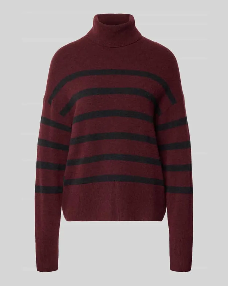 Marc O'Polo Regular Fit Rollkragenpullover aus Schurwoll-Mix Bordeaux