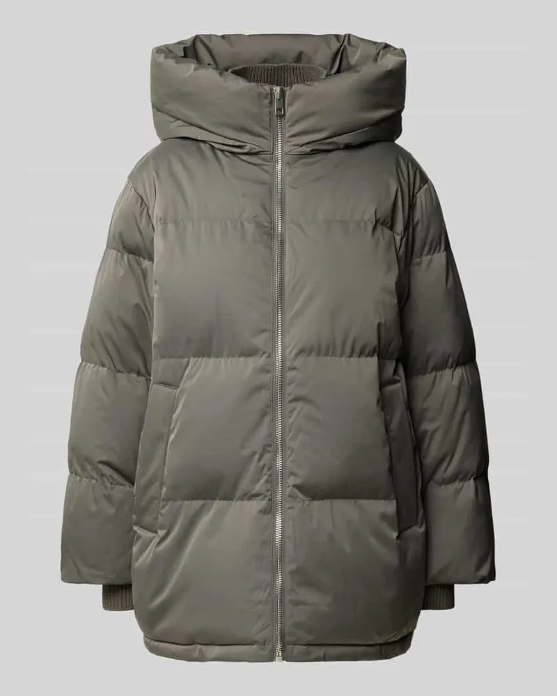 OPUS Loose Fit Pufferjacke mit Kapuze Modell 'Hilena Mittelgrau