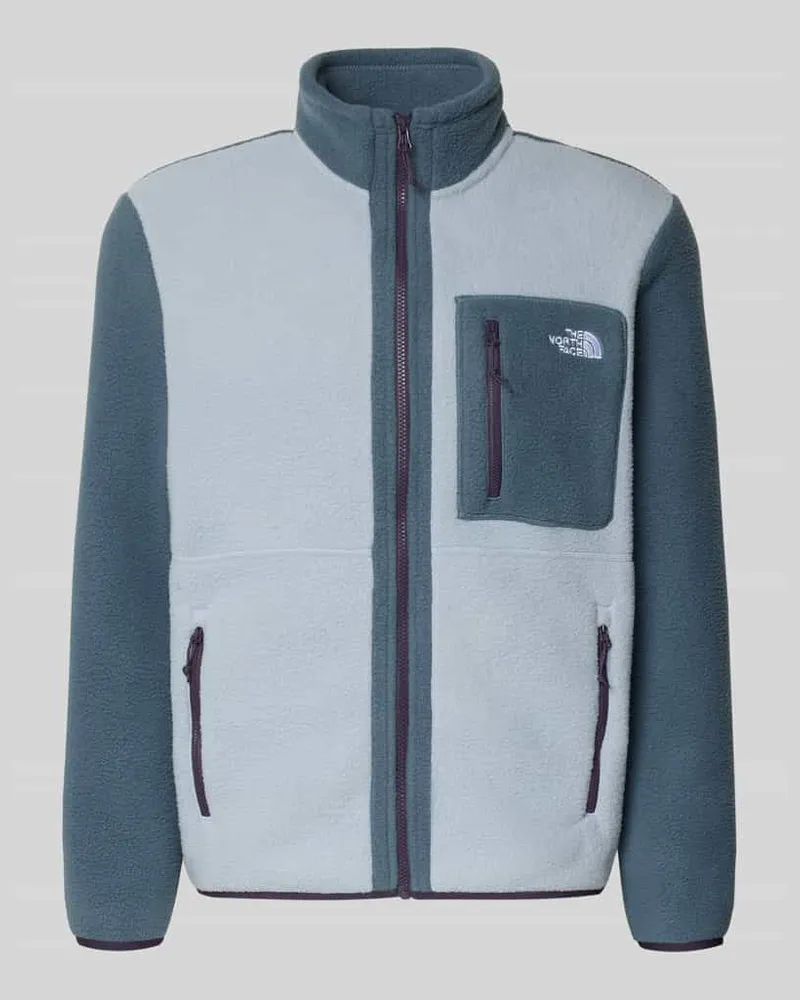 The North Face Fleecejacke mit Logo-Stitching Modell 'Yumiori Rauchblau
