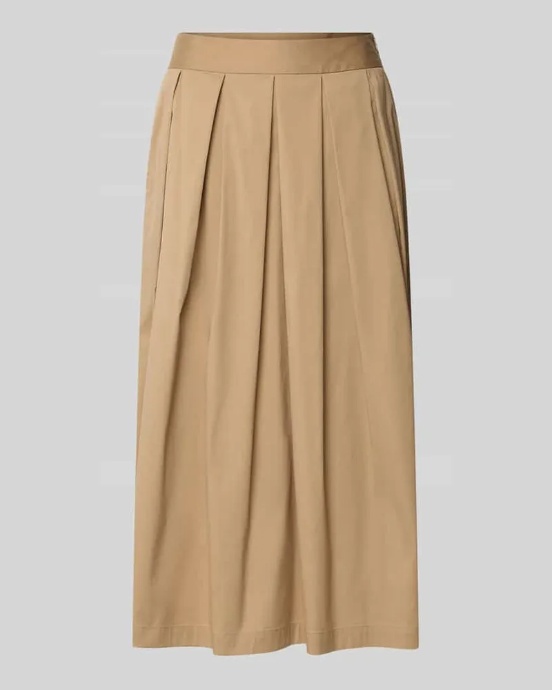 0039 Italy Midirock mit Eingrifftaschen Modell 'KYLIE Stein